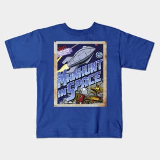 Mystery Science Rusty Barn Sign 3000 - Manhunt In Space Kids T-Shirt